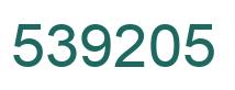 Number 539205 green image