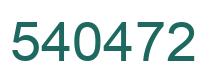 Number 540472 green image