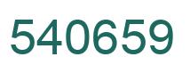 Number 540659 green image