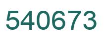 Number 540673 green image