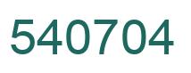 Number 540704 green image