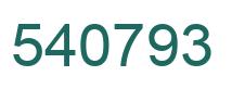 Number 540793 green image