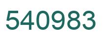 Number 540983 green image