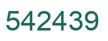 Number 542439 green image