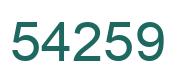 Number 54259 green image