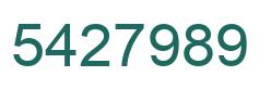 Number 5427989 green image