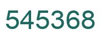 Number 545368 green image