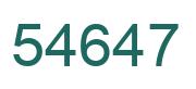 Número 54647 imagen verde