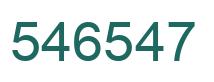 Number 546547 green image