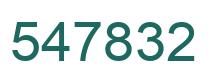 Number 547832 green image
