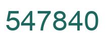 Number 547840 green image