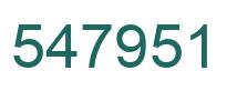 Number 547951 green image