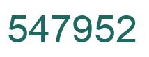 Number 547952 green image