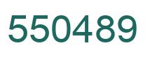 Number 550489 green image