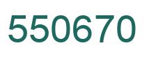 Number 550670 green image