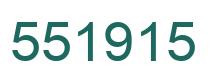 Number 551915 green image