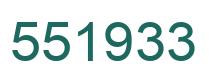Number 551933 green image