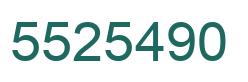 Number 5525490 green image
