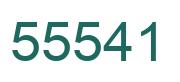 Number 55541 green image