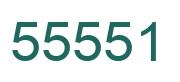 Number 55551 green image