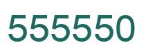 Number 555550 green image