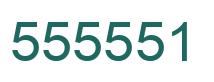 Number 555551 green image