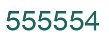 Number 555554 green image