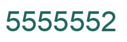 Number 5555552 green image