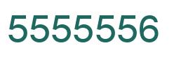 Number 5555556 green image