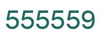 Number 555559 green image