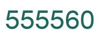 Number 555560 green image