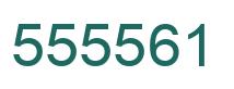 Number 555561 green image