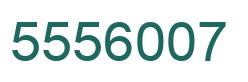 Number 5556007 green image