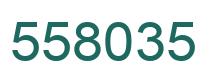Number 558035 green image