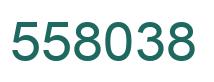 Number 558038 green image