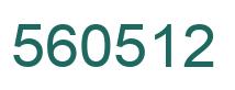 Number 560512 green image