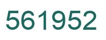 Number 561952 green image