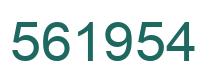 Number 561954 green image