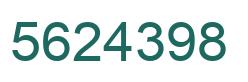 Number 5624398 green image