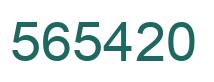 Number 565420 green image