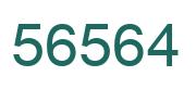 Number 56564 green image