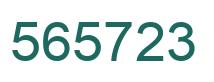 Number 565723 green image
