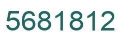 Number 5681812 green image