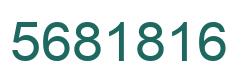 Number 5681816 green image