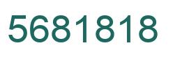 Number 5681818 green image