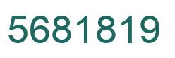 Number 5681819 green image