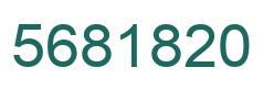 Number 5681820 green image