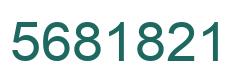Number 5681821 green image