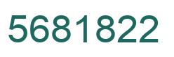 Number 5681822 green image