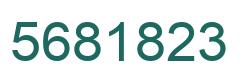 Number 5681823 green image
